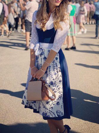 Chic Shift Dresses, Dirndl Outfit, Dirndl Dress, Crewneck Dress, Classic Chic, Lace Midi, Three Piece, Olivia Mark, Midi Dresses