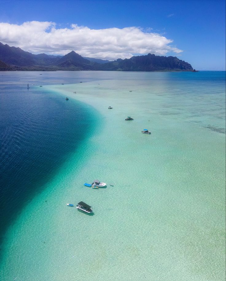 Paddle boarding to Kaneohe Sand Bar on Oahu. Thing to see and do in Hawaii. Best beaches in Oahu Hawaii. Hawaii Landscape, Hawaii Photographer, Adventure Photographer, Ocean Breeze, Oahu Hawaii, Aerial Photo, Oahu, Shades Of Blue, Travel Usa