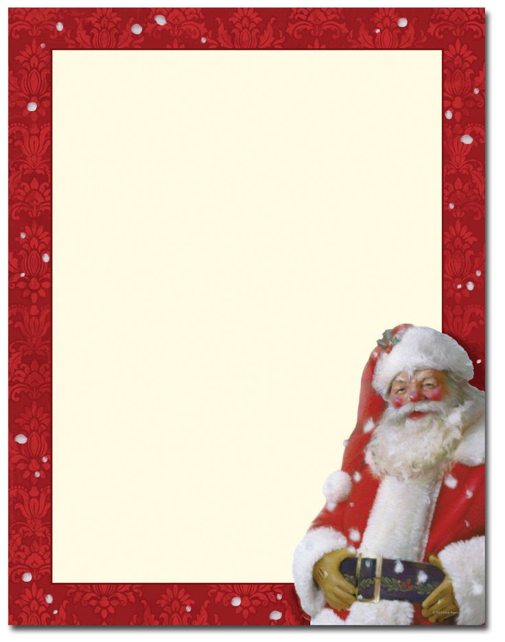 a christmas card with a santa clause holding a candy cane and looking at the camera