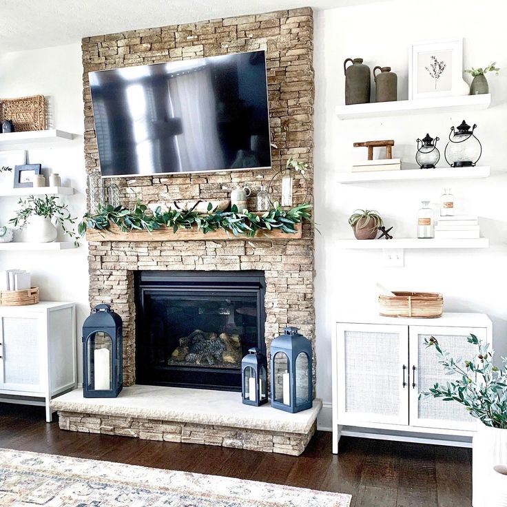 the living room is clean and ready to be used as a home decorating area