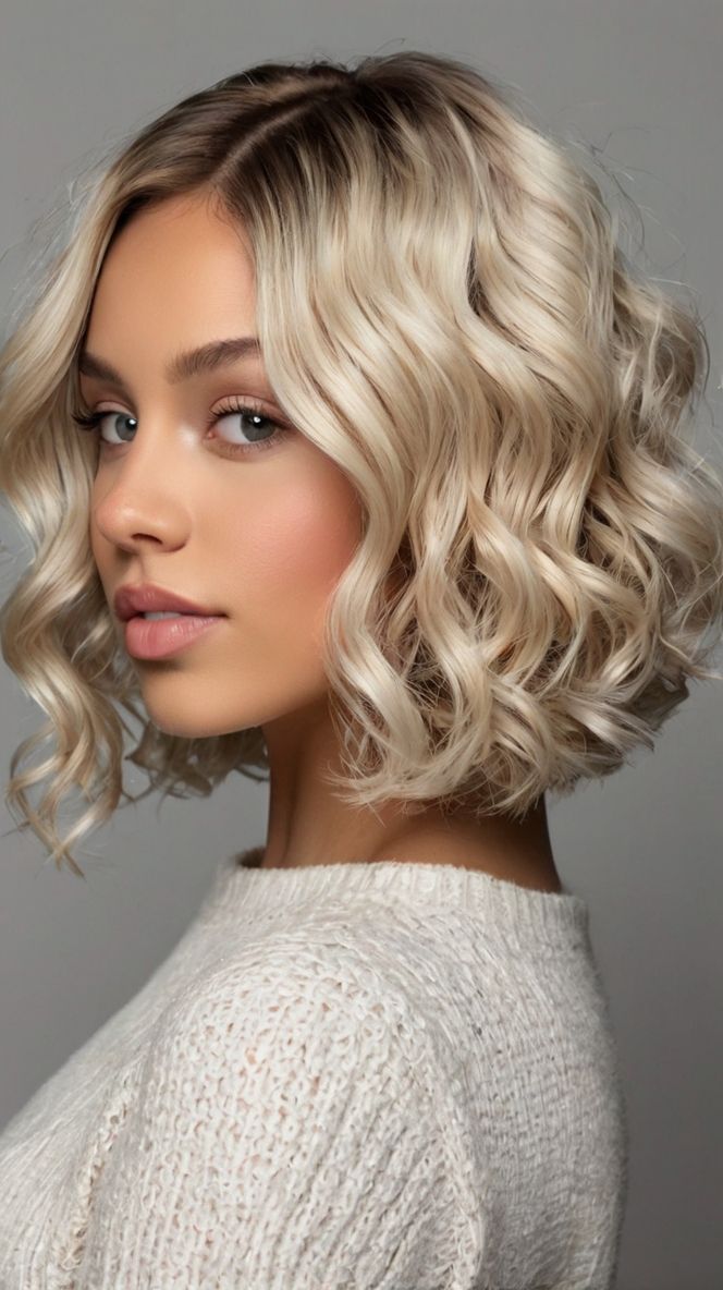 Elegant Platinum Blonde Hair Color Ideas Ideas for Platinum Blonde Blunt Cut Bob with a Middle Pa... Platinum Blonde Hair Color Ideas, Shoulder Length Layered, Platinum Blonde Hair Color, Lasting Curls, Blonde Hair Color Ideas, Long Lasting Curls, Thicker Hair, Platinum Blonde Hair, Heat Damage