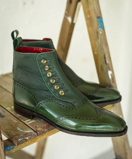 Quality Leather Boots, Pointed Boots, Popular Boots, Custom Design Shoes, High Ankle Boots, Mens Leather Boots, Vintage Boots, Green Shoes, Formal Shoes