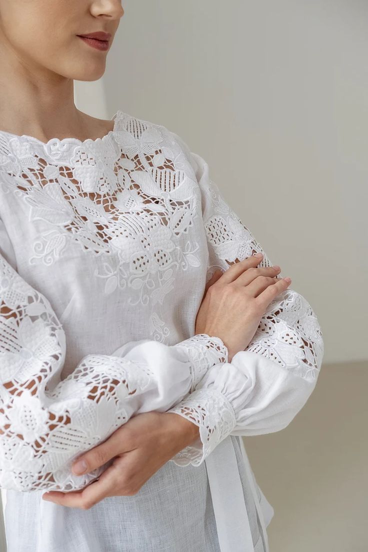 White Ukrainian Vyshyvanka Blouse Top for Women Elegant Mesh | Etsy Ukraine Wedding Mother Of Bride, Linen Tunic Shirt, Ukrainian Vyshyvanka, Cutwork Embroidery, Mother Of Bride, Dress Hairstyles, Pretty Blouses, Linen Tunic, Modern Wedding Dress