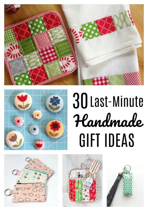 several different handmade gifts with the words 30 last - minute handmade gift ideas