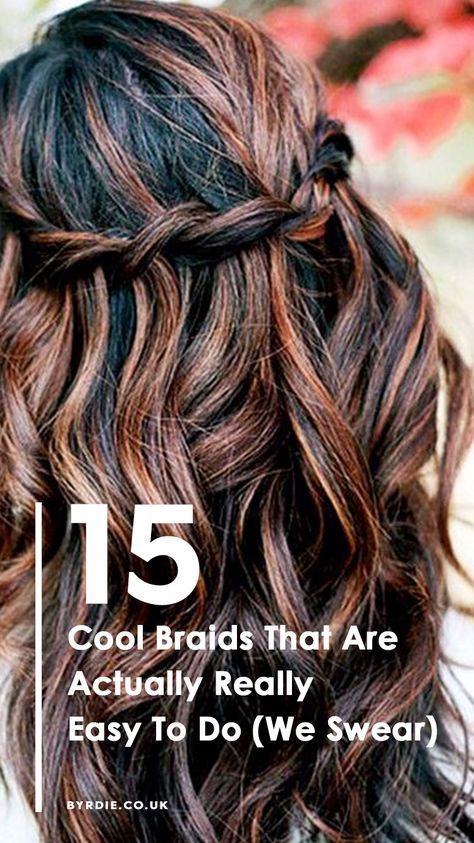 Long Hairstyles By Hair Pattern, Wedding Braided Hairstyles For Long Hair, Easy Celtic Hairstyles, Loose Braids Messy, Cute Easy Braids, Hairstyles For Every Hair Type, Easy Braids To Do On Yourself, Types Of Hair Braids, Easy Festival Hair