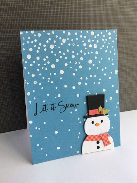 a christmas card with a snowman on it