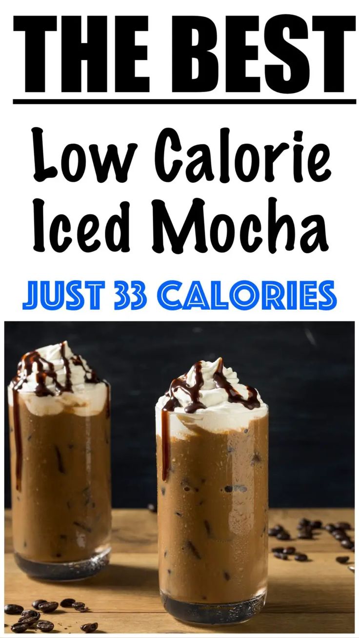 the best low calorie iced mocha just 3 calories and it's delicious