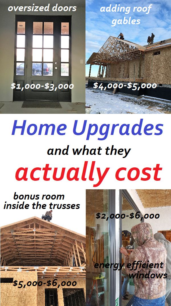 an advertisement for a home upgrade and what they actually cost