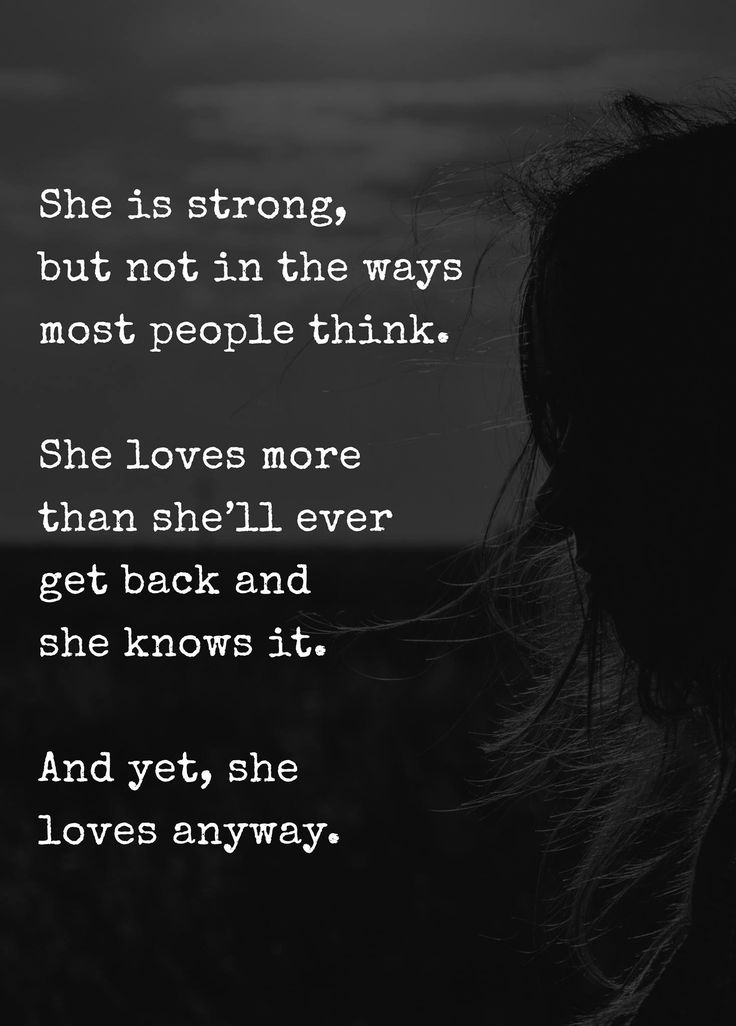 a woman's face with the words she is strong, but not in the ways most people think