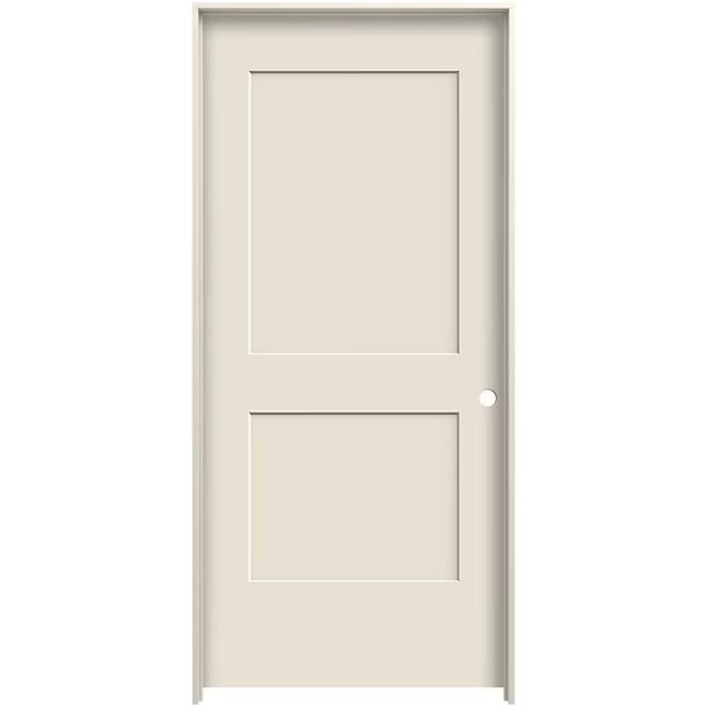 an open white door on a white background