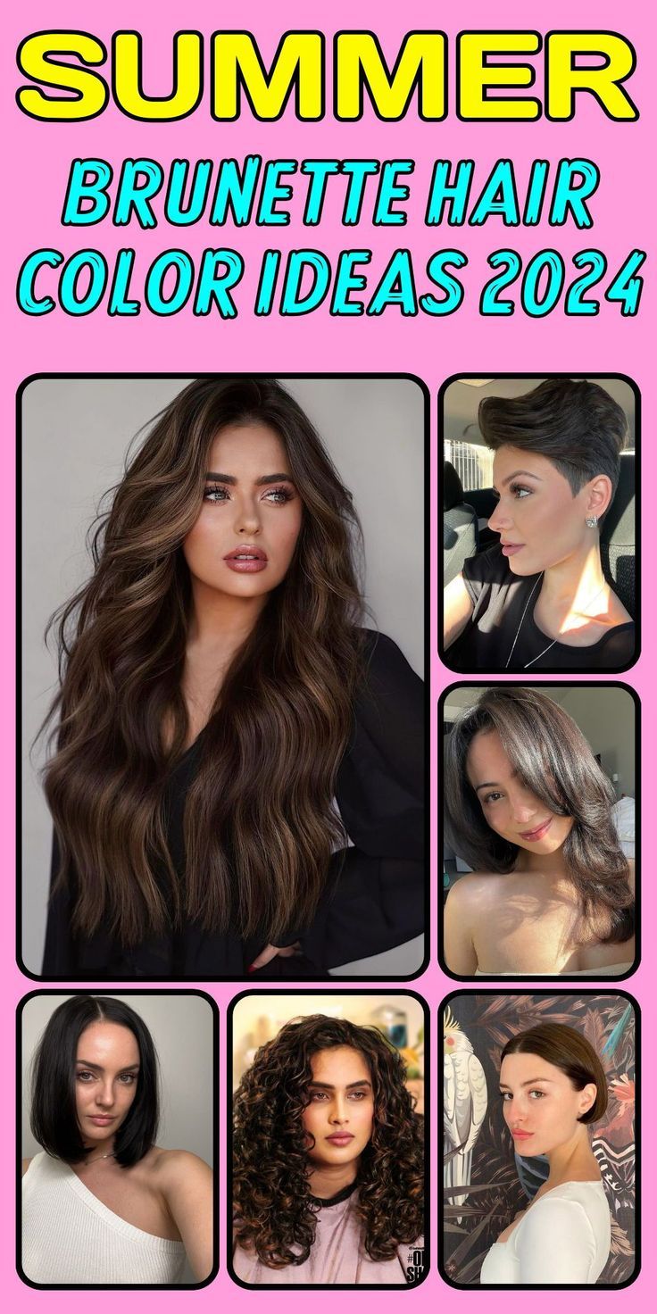 Ready to refresh your look? Discover the best hair color ideas for brunettes with the hottest trends of 2024! From rich chocolate hues to warm caramel highlights, find the perfect shade to enhance your natural beauty. Click to explore stunning transformations and get inspired for your next salon visit! 💖 #BrunetteHair #HairColorTrends #2024Styles 💇‍♀️✨ Subtle Blonde, Dark Balayage, Summer Brunette, Color Trends 2024, Brunette Pixie, Rich Brunette, Warm Skin Tone, Caramel Highlights, Icy Blonde