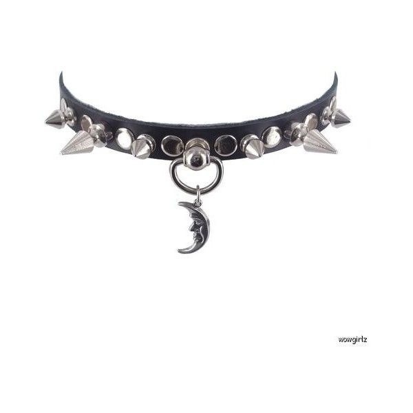 SPIKED CHOKER - MOON FACE - SPIKE NECKLACE COLLAR - eBay (item... ❤ liked on Polyvore featuring jewelry, necklaces, accessories, chokers, spike jewelry, spike necklace, choker collar necklace, spike collar necklace and collar jewelry Spiked Choker, Spiked Jewelry, Choker Collar Necklace, Spike Necklace, Collar Choker, Necklace Collar, Choker Jewelry, Moon Face, Goth Jewelry