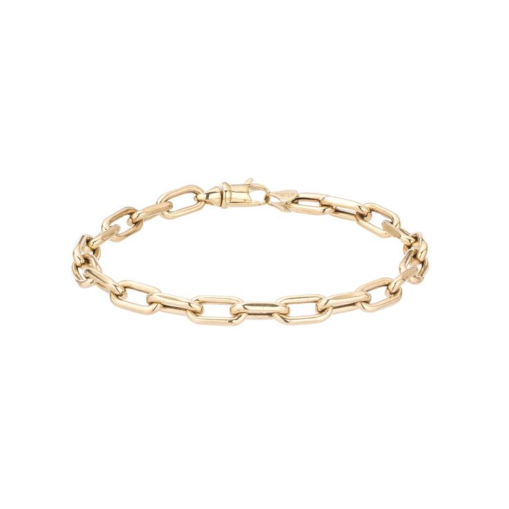 14k yellow gold hollow chain bracelet.  On model: The 5.3mm Italian Chain Link Bracelet is shown first. The 7mm Italian Chain Link Bracelet is shown second Italian Chain, Engraved Cuff, Adina Reyter, Starfish Bracelet, Diamond Evil Eye, Bracelet Chain, Gold Bracelet Cuff, Elegant Bracelet, Evil Eye Necklace