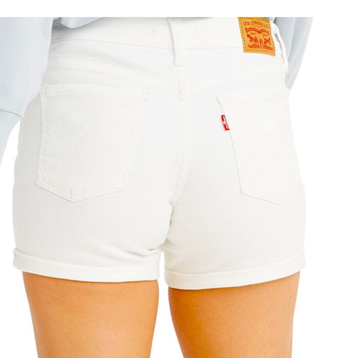 Nwt! Levi’s Women’s White Denim Shorts! Size 27 Mid Length With Rolled Cuff! The Picture With Model Is To Show How They Look On! Do Not Know If It’s Exactly The Same, Just A Reference! Levi's High Rise Cotton Shorts, White Mid-rise Jeans With Built-in Shorts, Levi's Mid-rise Cotton Jean Shorts, Levi's High-waisted Cotton Shorts, Levi's Mid-rise Cotton Shorts, Fitted Levi's Cotton Jean Shorts, Levi's Cotton Jean Shorts, Levi's Cotton Jeans Shorts, Short Levi's Cotton Jeans