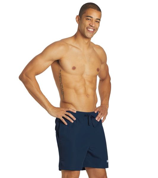 Sporti Guard Men's Swim Trunk at SwimOutlet.com Sporty Navy Swimwear With Built-in Shorts, Functional Swimwear With Built-in Shorts For Swimming, Swim Trunks With Built-in Shorts For Beach Sports, Navy Moisture-wicking Swimwear For Sports, Navy Moisture-wicking Sports Swimwear, Beach Season Sports Swim Trunks With Pockets, Short Beachwear Swim Trunks For Sports, Functional Swim Trunks With Pockets For Beach, Functional Sports Swimwear With Pockets