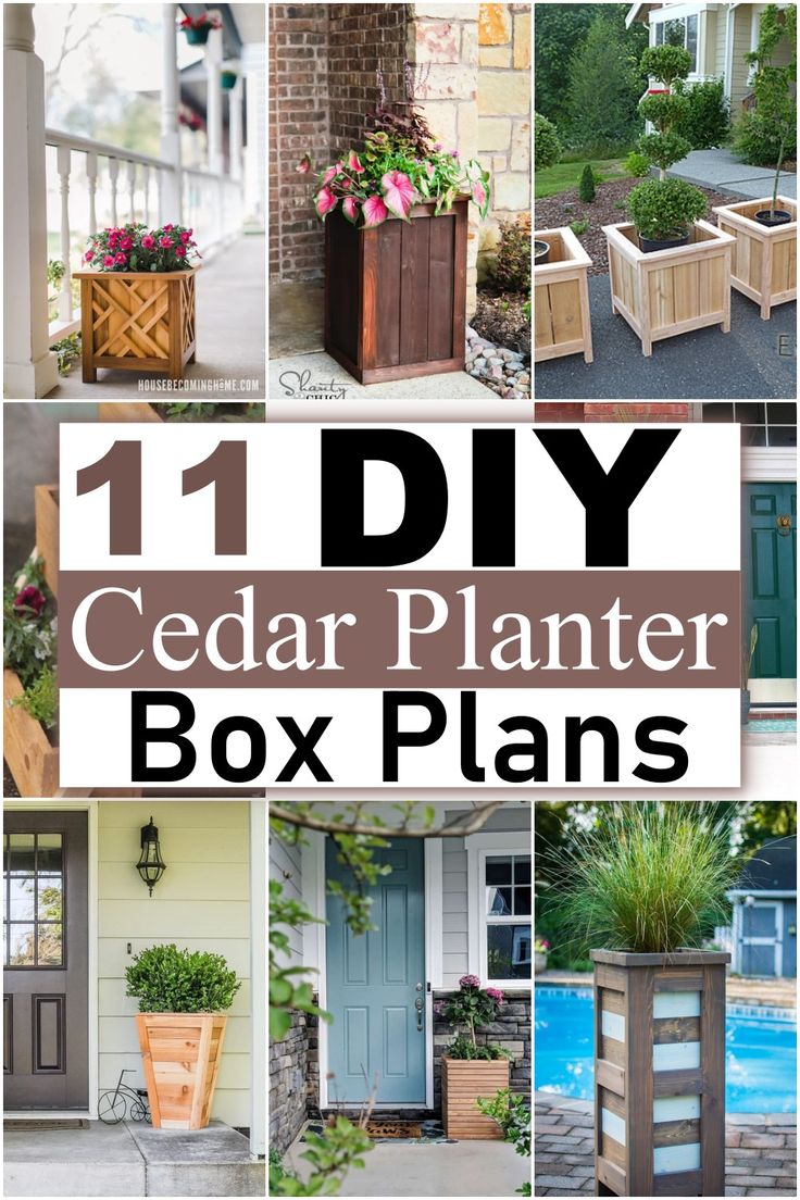 11 diy cedar planter box plans that are easy to make and great for the outdoors