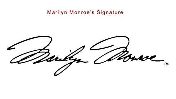 an autographed photograph of marilyn monroe's signature