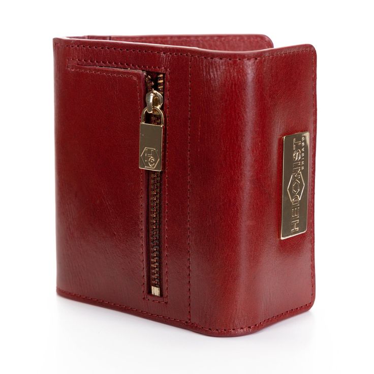 Add a pop of color to your accessories with this mini wallet for women, crafted from smooth and durable red leather Designed as a medium size leather wallet, it strikes the perfect balance between compact convenience and ample storage, making it ideal for everyday use. This snap wallet for women features multiple card slots for organization, a dedicated ID window for quick access, and a secure zippered coin compartment to keep essentials safe. A cute wallet for women, this piece fits comfortably Compact Red Leather Wallet, Red Coin Purse With Interior Card Slots For Travel, Red Coin Purse With Card Slots For Travel, Red Leather Coin Purse With Interior Card Slots, Red Leather Coin Purse With Rfid Blocking, Red Leather Trifold Wallet, Compact Red Wallet For Daily Use, Red Bifold Coin Purse With Rfid Blocking, Red Rfid Blocking Coin Purse