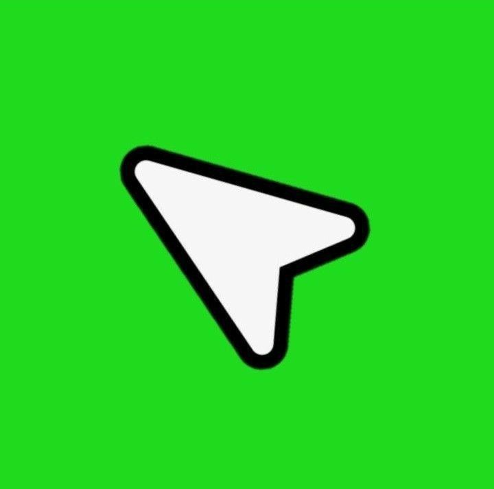 an arrow pointing to the left on a green background