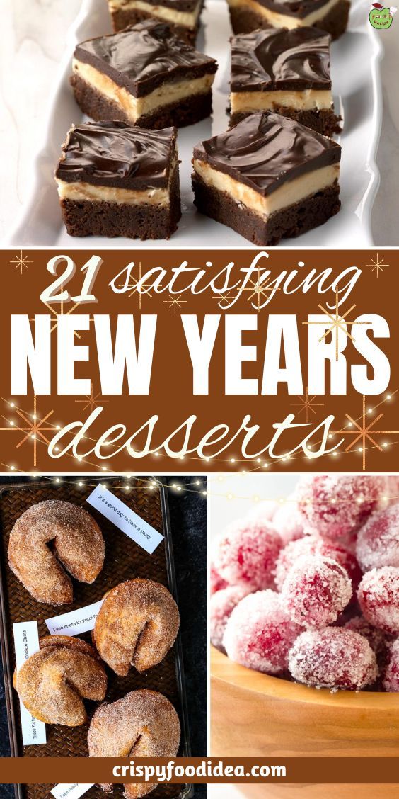 These satisfying new years desserts are perfect for new year celebration and for holidays. New Years Pastries, New Years Treats For Coworkers, Couples Dessert Ideas, Desert New Years Eve, New Years Truffles, New Year’s Eve Sweet Appetizers, New Years Eve Fruit Ideas, Cute Dessert Ideas For Party, Best Finger Desserts