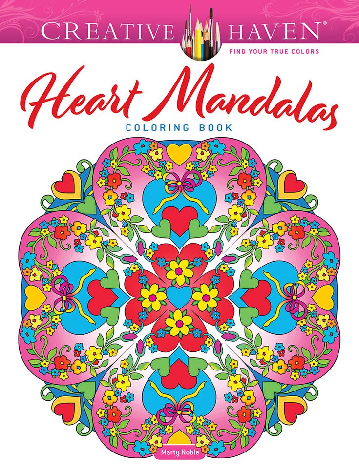 an adult coloring book with hearts and flowers