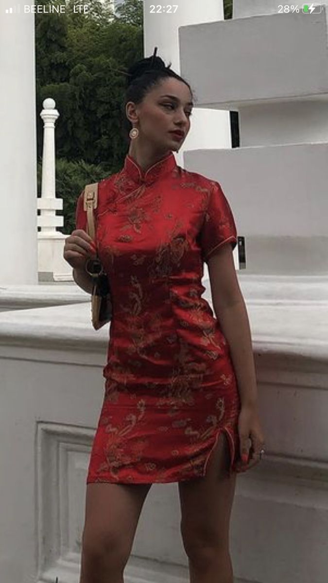 Asian Dresses Fashion, Asian Inspired Dress, Chinese Top Outfit, Chinese Style Outfit, Chinese Women Fashion, Chinese Dress Outfit, Lunar New Year Outfit, Qipao Outfit, Chinese Look