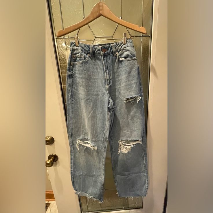 Questions? Leave A Comment Below! High Waist Distressed Cropped Jeans In Light Wash, High Waist Distressed Light Wash Cropped Jeans, High Waist Light Wash Distressed Cropped Jeans, Casual Ripped Cropped Jeans In Denim Blue, Casual Distressed Cutoff Cropped Jeans, Blue Distressed Cropped Jeans With Relaxed Fit, Casual Ripped High Rise Cropped Jeans, Casual Medium Wash Ripped Cropped Jeans, Casual Ripped Medium Wash Cropped Jeans