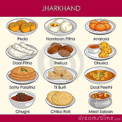 different types of food on plates with the names in english and arabic letters, including breads