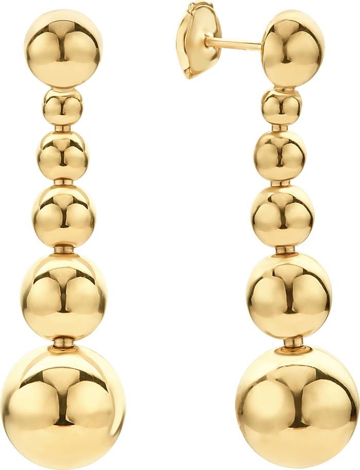 LAGOS Caviar Ball Drop Dangle Earrings | Nordstrom Elegant Dangle Earrings With Polished Beads, Elegant Gold Earrings With Polished Beads, Elegant Drop Shape Polished Beads Jewelry, Elegant Drop Polished Bead Jewelry, Elegant Drop-shaped Polished Bead Jewelry, Elegant Drop Shaped Polished Beads Jewelry, Diamond Bezel Bracelet, Pearl Diamond Pendant, Black Diamond Bracelet