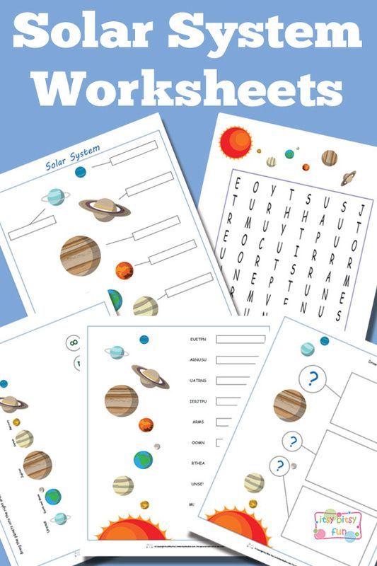 solar system worksheets for kids to learn