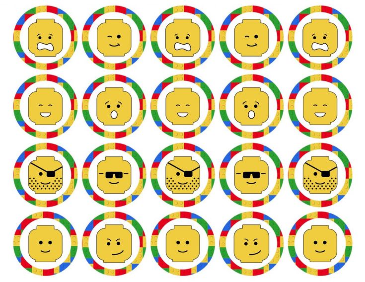 a set of twelve smiley faces with different colors and shapes, all in the same circle