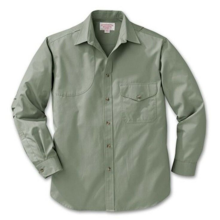 Overview Filson's Field Shirt is lightweight, comfortable, and dependable—a new Filson classic in the making. Built with durable midweight brushed cotton as soft as it is strong. Button-adjustable cuffs. Garment washed for a well-worn feel on day one. Key Features Button-front and spread collar Button-adjustable cuffs Button-close chest pocket flaps Garment washed for shrinkage control and comfort In the Box Filson Mens Field Shirt | Olive Drab, S Cotton Camp Shirt With Button Closure And Spread Collar, Classic Khaki Cotton Shirt, Solid Cotton Shirt For Fall, Cotton Long Sleeve Camp Shirt With Button Closure, Cotton Top With Spread Collar For Fall, Khaki Cotton Shirt With Spread Collar, Khaki Cotton Collared Shirt, Classic Unstructured Khaki Shirt, Classic Solid Cotton Camp Shirt