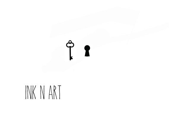 an image of a key and the word ink in art