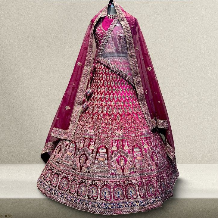 #lehengacholi #pink #pinklehengacholi #pinkvelvetlehengacholi #pinkbridalvelvetlehengacholi #lehengainspiration #lehengadesigns #lehengablouse #lehengacollection #lehengalove #lehengacholicollection #lehengacholionline #weddinglehenga #receptionlehenga #engagementlehenga #rajarani #doubledupatta Magenta Pink Bridal Lehenga, Double Dupatta Lehenga, Double Dupatta, Pink Bridal Lehenga, Latest Bridal Lehenga, Lehenga Designs Simple, Latest Bridal Dresses, Pink Bridal, Embroidered Wedding