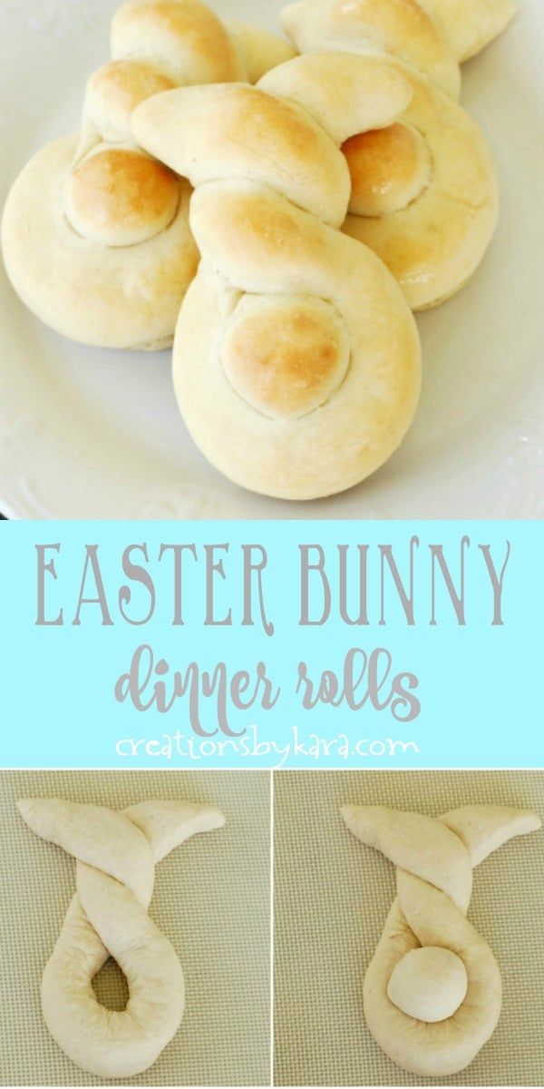 easter bunny yeast rolls on a plate with the words, easter bunny yeast rolls over them