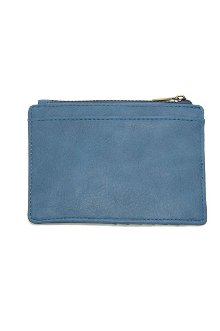 You will be organized and ready to go on your next adventure with the streamlined vegan leather mini travel wallet by Joy Susan. The Penny safely stows your passport, credit cards, ID and cash in a sleek and lightweight wallet. Slim enough to fit in your smallest bag. Materials: 100% Vegan Leather (Polyurethane) Blue Rfid Blocking Coin Purse For Everyday Use, Travel Bifold Card Holder With Zipper Pouch, Travel Wallet With Zipper Pouch In Blue, Blue Rfid Blocking Card Holder For Everyday, Blue Wallet With Rfid Blocking For Everyday Use, Blue Bifold Card Holder For Travel, Blue Rfid Blocking Coin Purse For Daily Use, Blue Wallets With Rfid Blocking For Everyday Use, Blue Card Holder With Rfid Blocking For Daily Use