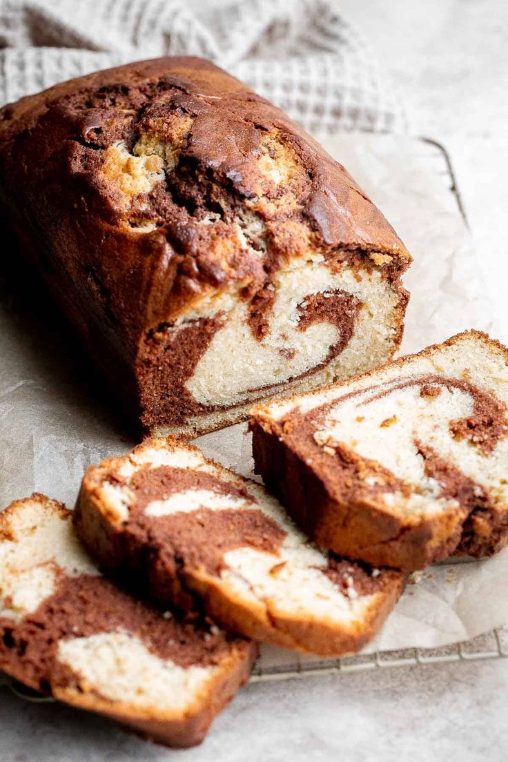 a loaf of cinnamon swirl bread cut into slices