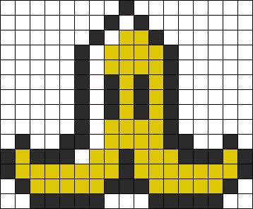 a yellow and black snake made out of squares