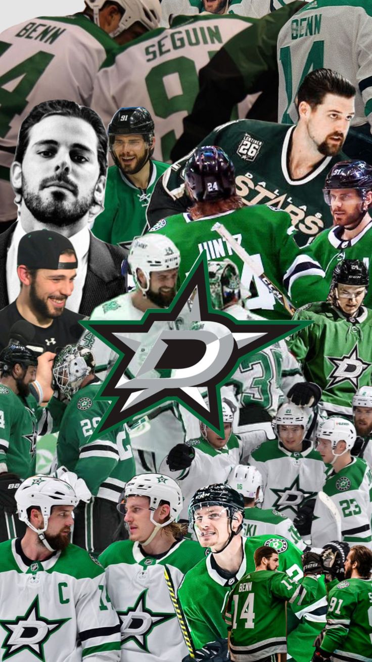 the hockey players are all dressed in green