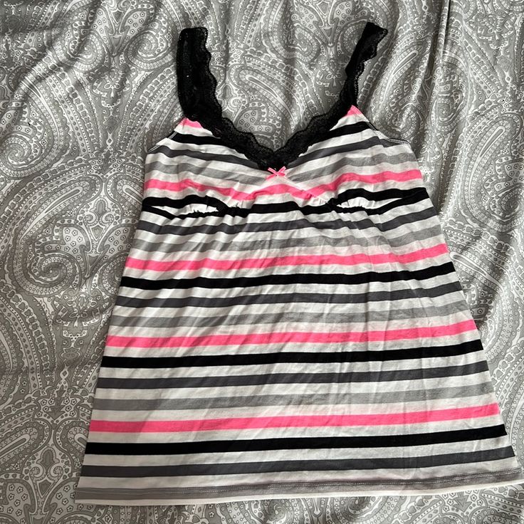 Cute Womens Sleep Top, Never Worn, Size M. Pink Cami Sleepwear With Built-in Bra, Pink Camisole With Built-in Bra For Bedtime, Pink Stretch Tops For Bedtime, Stretch Pink Bedtime Tops, Pink Tops With Built-in Bra For Loungewear, Stretch Pink Tops For Bedtime, Pink Stretch Camisole Sleepwear, Pink Stretch Camisole For Loungewear, Pink Cami Sleep Top