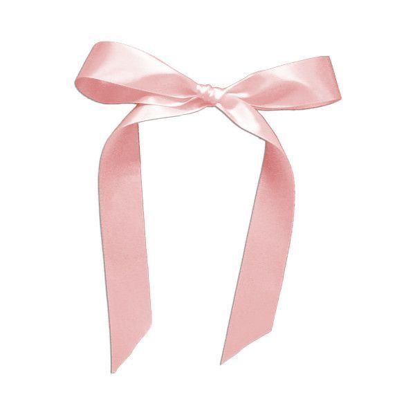 a pink ribbon with a bow on it