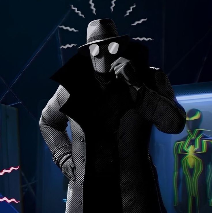 a man in a hat and trench coat is talking on his cell phone while wearing a mask