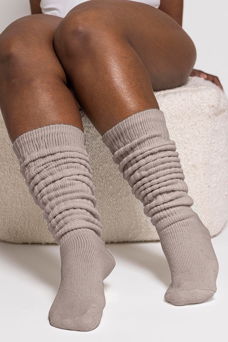 Revel in the nostalgia of the 80's with our Thunda Slouch socks - redesigned to offer unmatched softness and stretch to fit ALL foot sizes, easily! Designed to slouch, these lightweight socks offer a laid-back vibe perfect for lounging, dancing, or simply embracing your inner retro fashionista. With 13 vibrant colors to choose from, the Thunda Slouch collection brings a touch of nostalgia to the spring-summer season. Simply pull up the extra long length and slouch them down for the perfect relax Beige Snug Casual Socks, Casual Beige Snug Socks, Casual Snug Beige Socks, Casual Comfortable Thigh High Socks, Casual Socks, One Size, Casual Solid Color Socks One Size, Casual One-size Socks, Cozy Mid-calf Spring Socks, Soft Stretch Socks For Fall