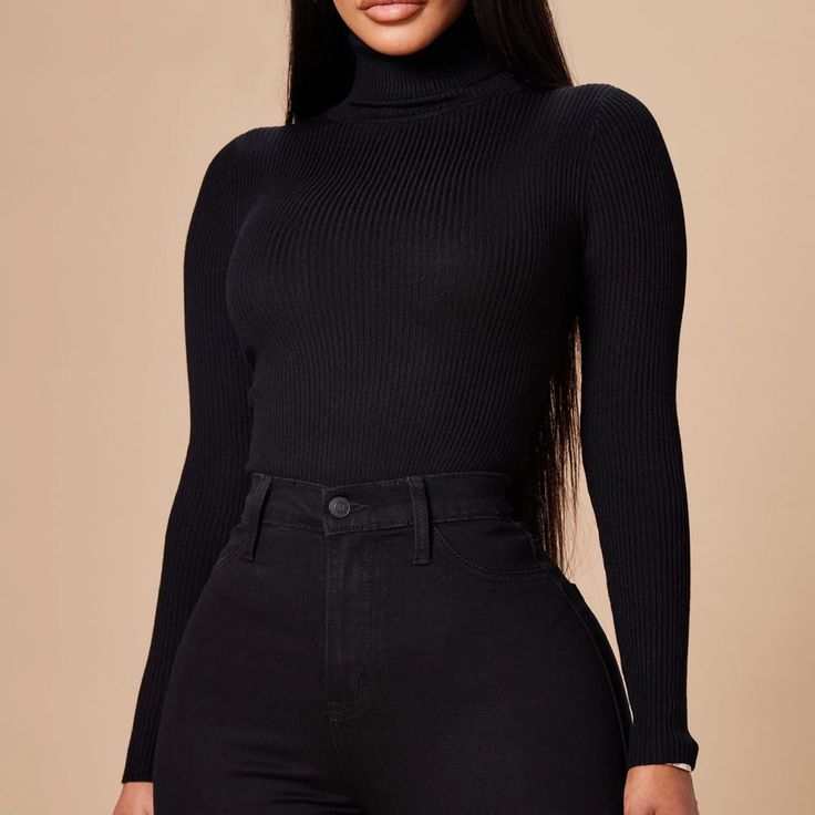 Black Turtle Neck Bodysuit. Button Closure. Soft And Stretchy. Never Worn. Size Medium. (Final Sale) Sleek Black Bodysuit For Workwear, Black Bodysuit For Fall, Black Solid Color Bodysuit For Fall, Fitted Black Bodysuit For Work, Chic Black Bodysuit For Workwear, Trendy Black Bodysuit For Fall, Sleek Black Bodysuit For Fall, Chic Black Bodysuit For Fall, Fitted Bodysuit With Button Closure For Fall