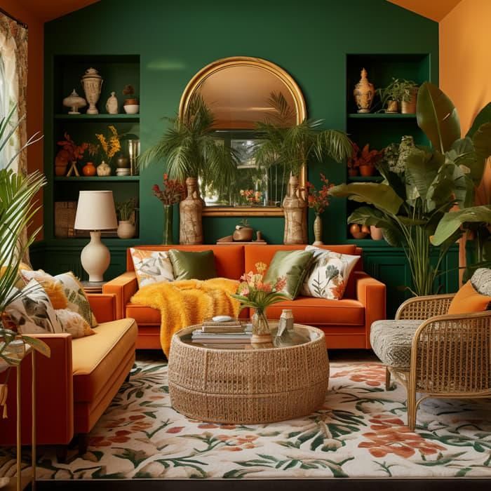 a living room filled with lots of furniture and plants