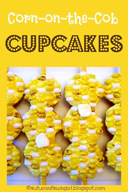 corn on the cob cupcakes with white frosting