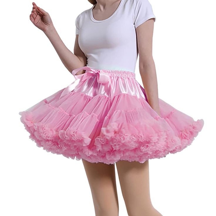 PRICES MAY VARY. SIZE：Elastic waist stretches 20-43inches，Length is 16 inches. Puffy Tutu Skirt：Two layers special pleated soft tulle+one Layer soft satin lining,The skirt have an adjustable waist.Satin ribbon bow at waist outside is just for decoration. Easy to Care：Easy Hand Wash or Machine Washable in Cold Water Occasion:Made of luxury lace satin and tulle just as the bloom fancy flowers. Each piece is carefully made by hand. Fit for wedding, ceremony, party or prom, Halloween, Cosplay, Cockt Tutu Skirt Outfit, Poofy Skirt, Transgender Outfits, Petticoat Skirt, 2000s Clothing, Fancy Flowers, Satin Ribbon Bow, Pink Tutu, Tulle Tutu