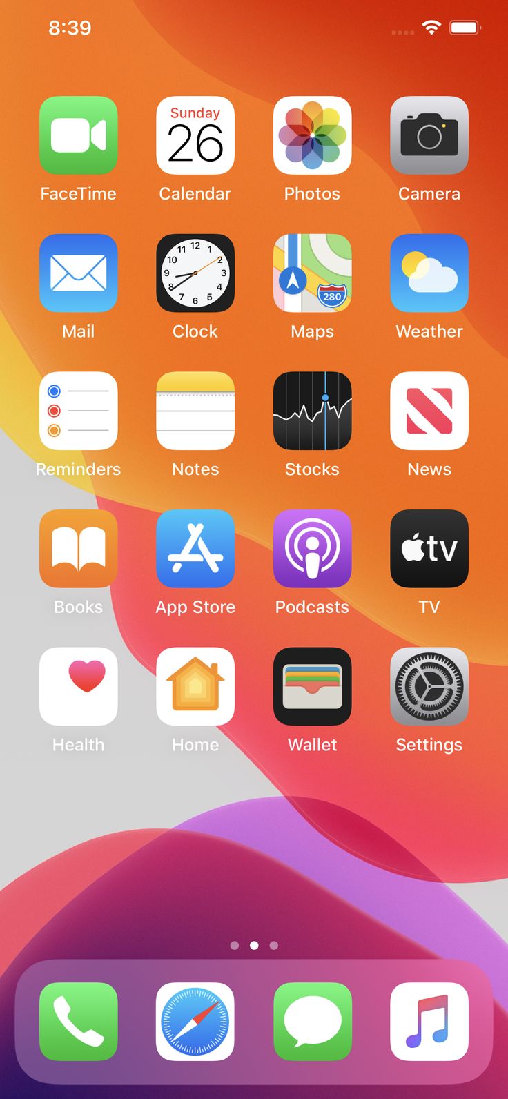 an iphone screen with various icons on it