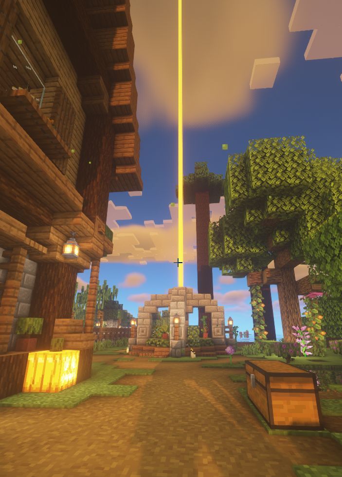 a screenshot of a minecraft village