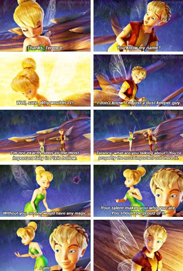 the tinkerbell story is shown in this cartoon